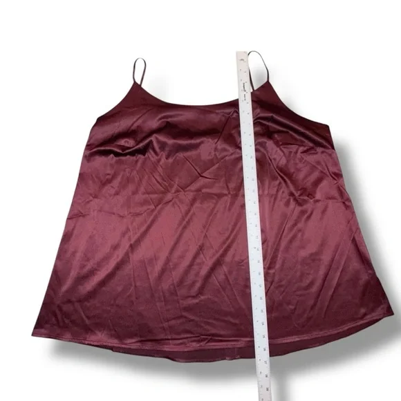 LANE BRYANT Satin Cami - Burgundy Plus 16 - Picture 9 of 13